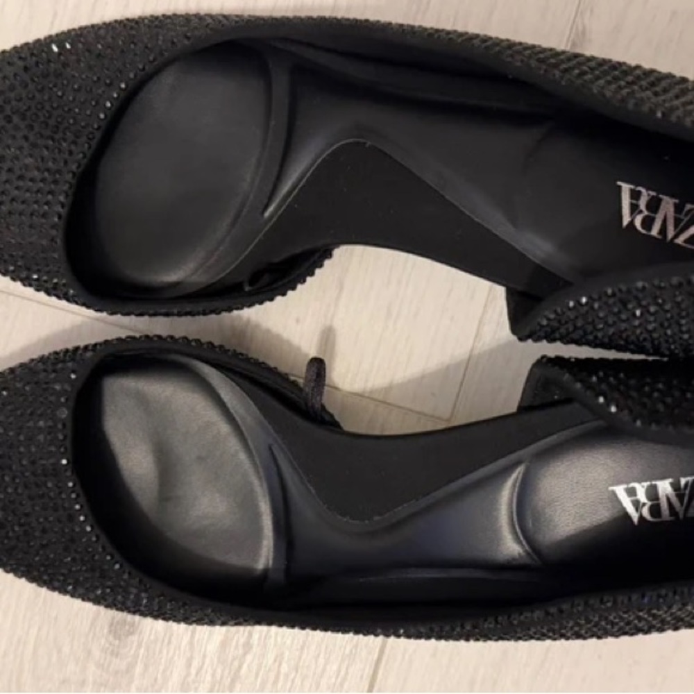 Elegant Black Rhinestone Heels - Picture 2 of 4
